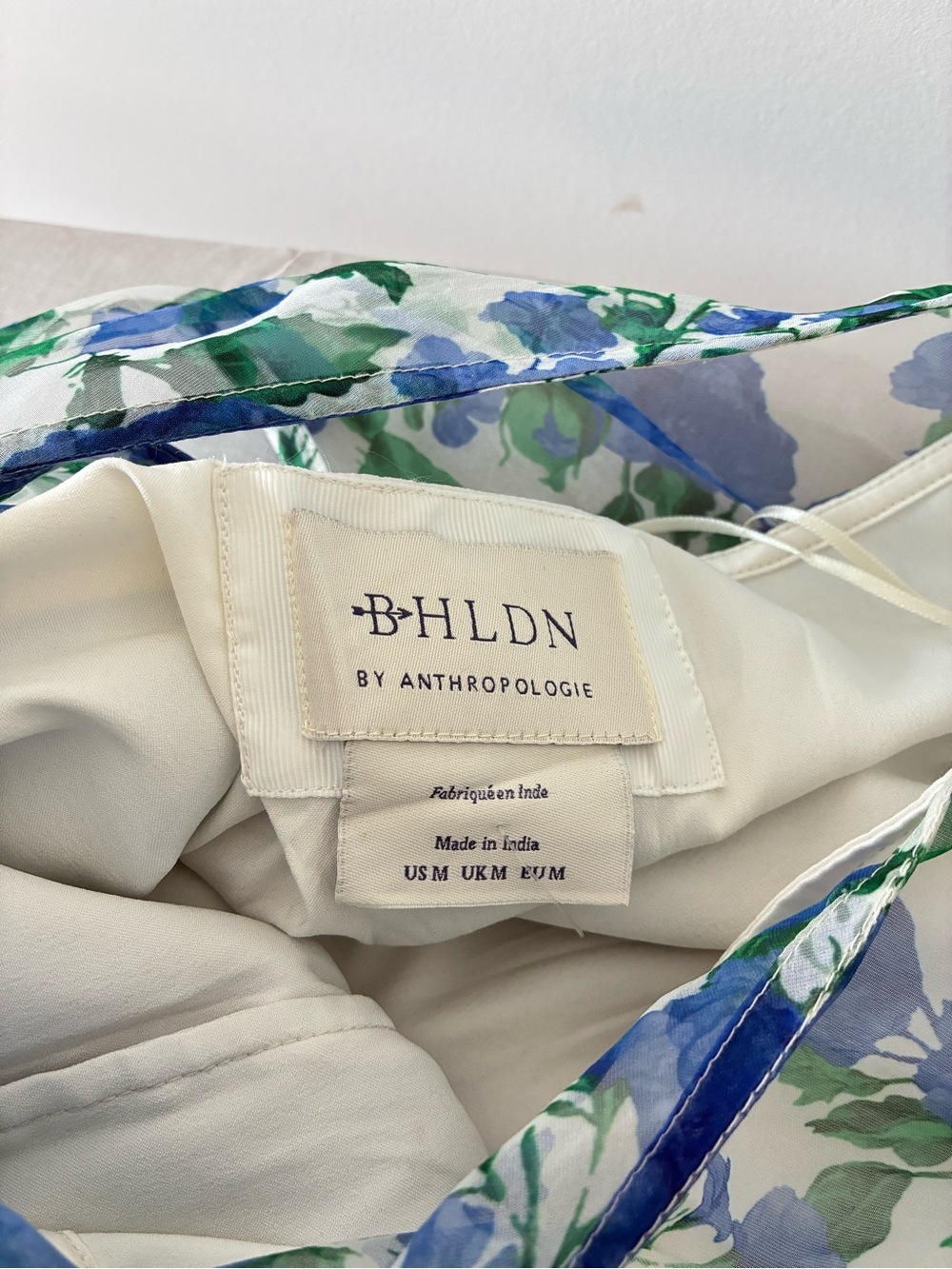 NWT BHLDN Anthropologie Kendall High Neck Scarf Floral Organza Maxi Dress - Picture 13 of 17
